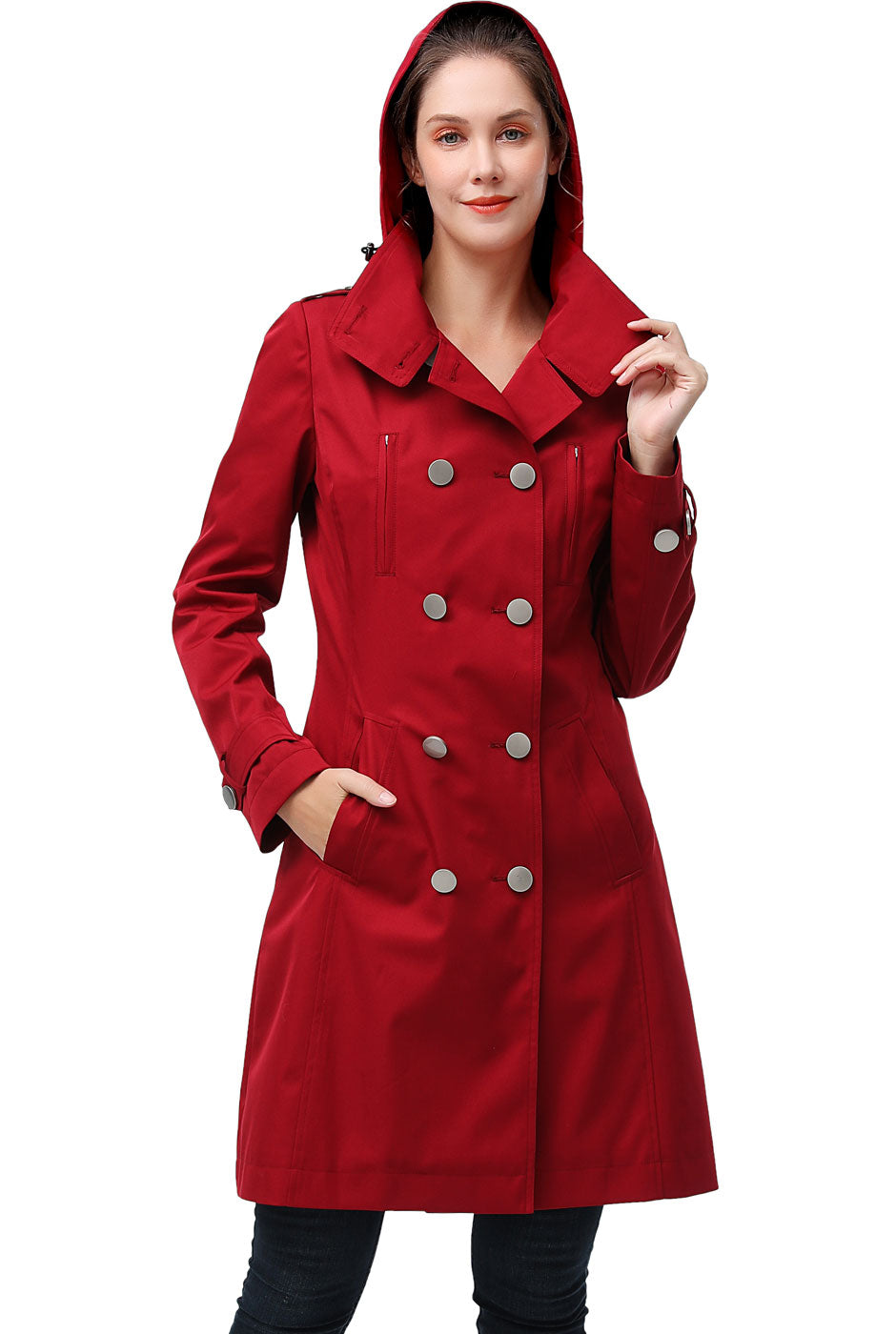 BGSD Women Amari Waterproof Hooded Trench Coat