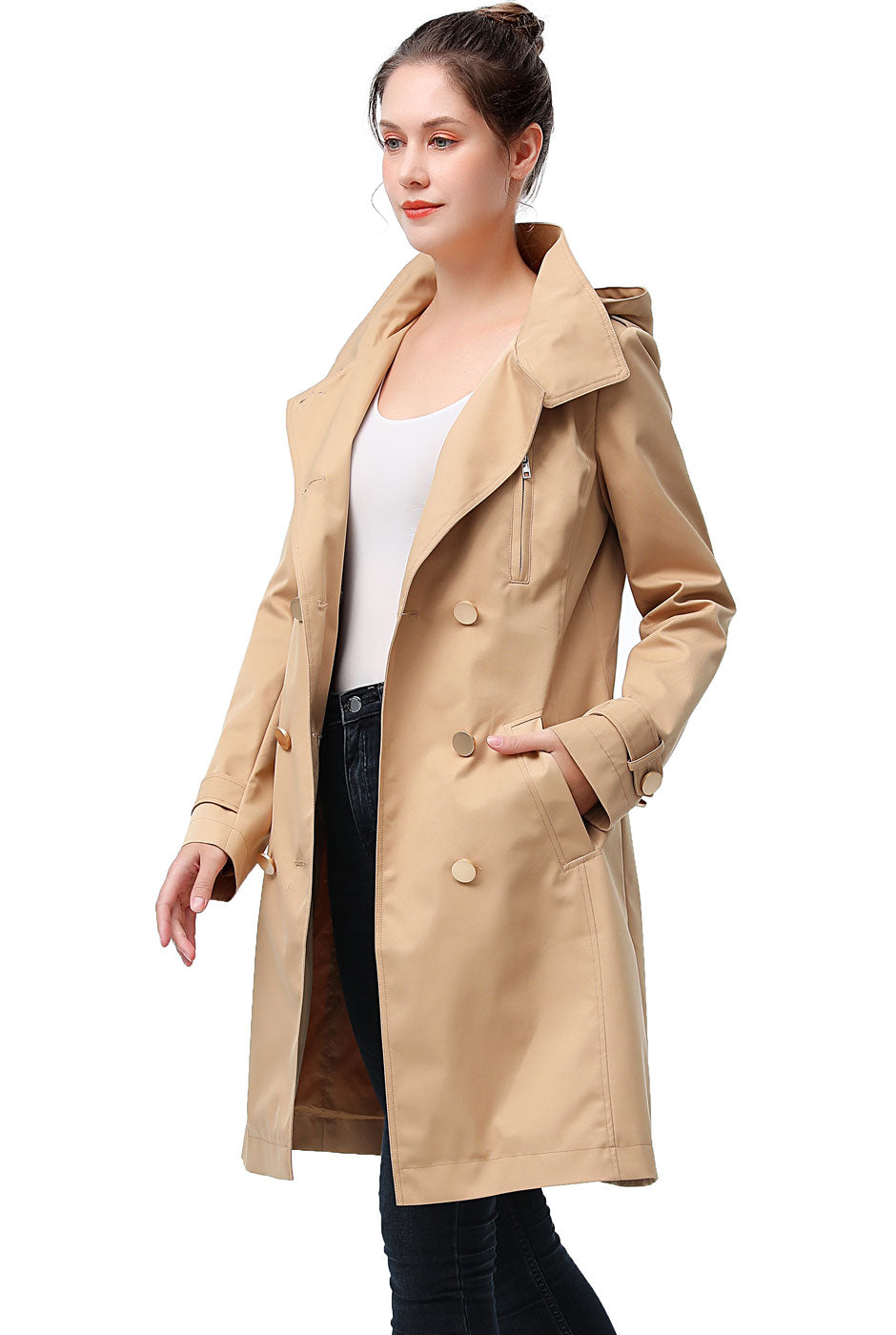 BGSD Women Amari Waterproof Hooded Trench Coat