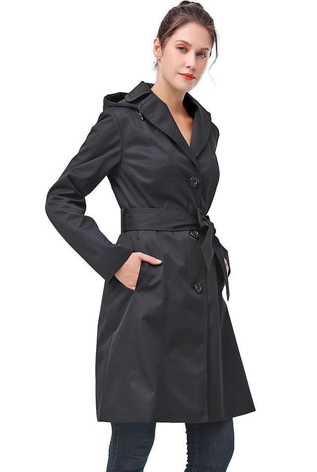 BGSD Women Aleah Waterproof Hooded Trench Coat