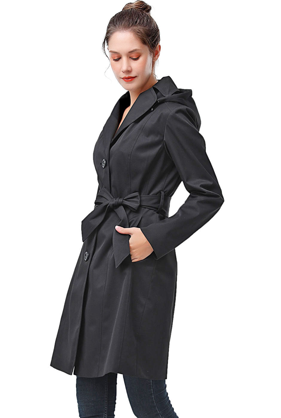 BGSD Women Aleah Waterproof Hooded Trench Coat