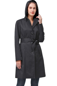 BGSD Women Aleah Waterproof Hooded Trench Coat