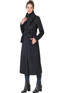 BGSD Women May Belted Wrap Wool Trench Coat