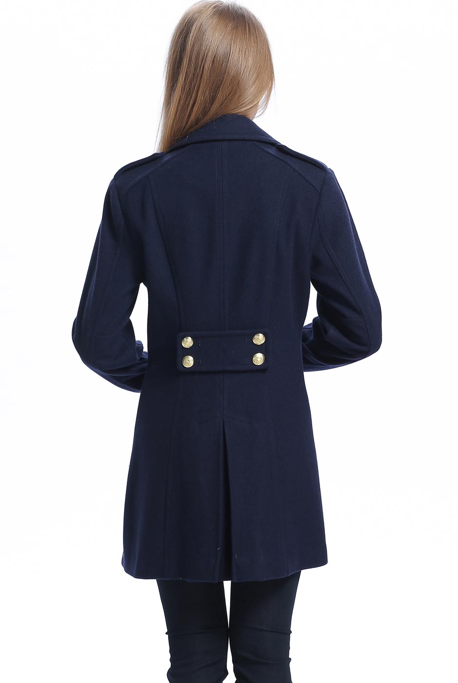 Women's wool military on sale coat