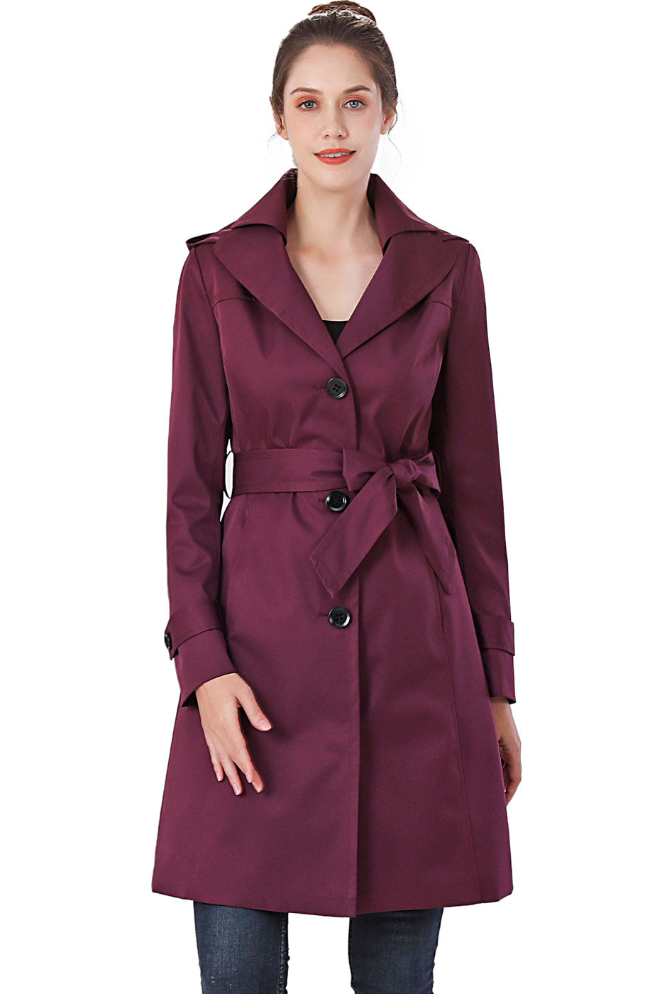 BGSD Women Eva Waterproof Hooded Trench Coat