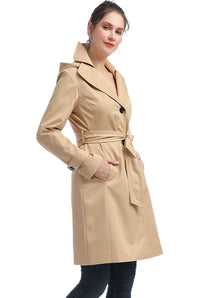 BGSD Women Eva Waterproof Hooded Trench Coat