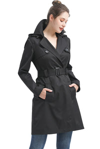 BGSD Women Gabby Waterproof Hooded Trench Coat