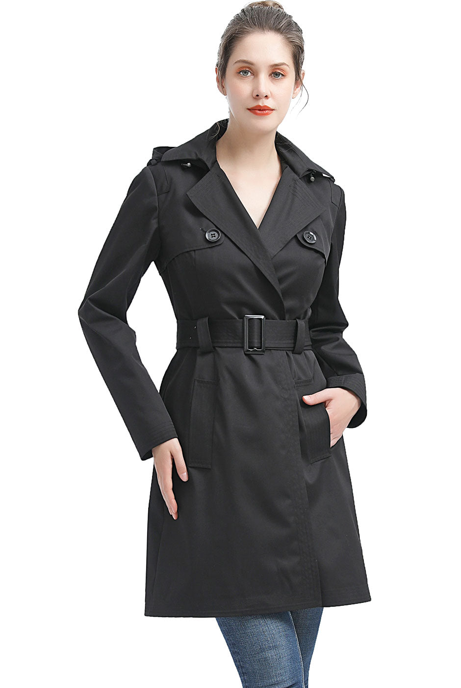 BGSD Women Gabby Waterproof Hooded Trench Coat