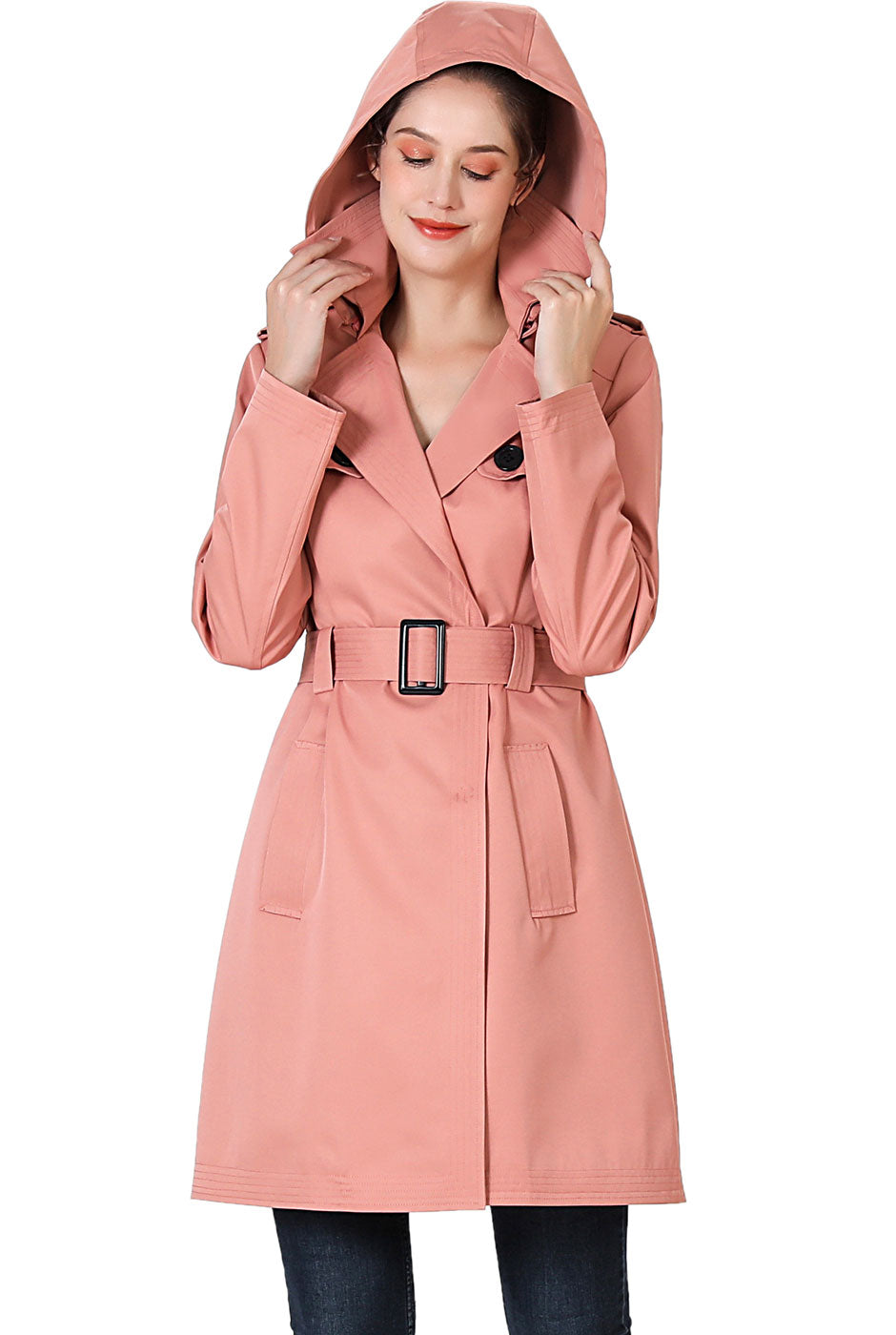 BGSD Women Gabby Waterproof Hooded Trench Coat