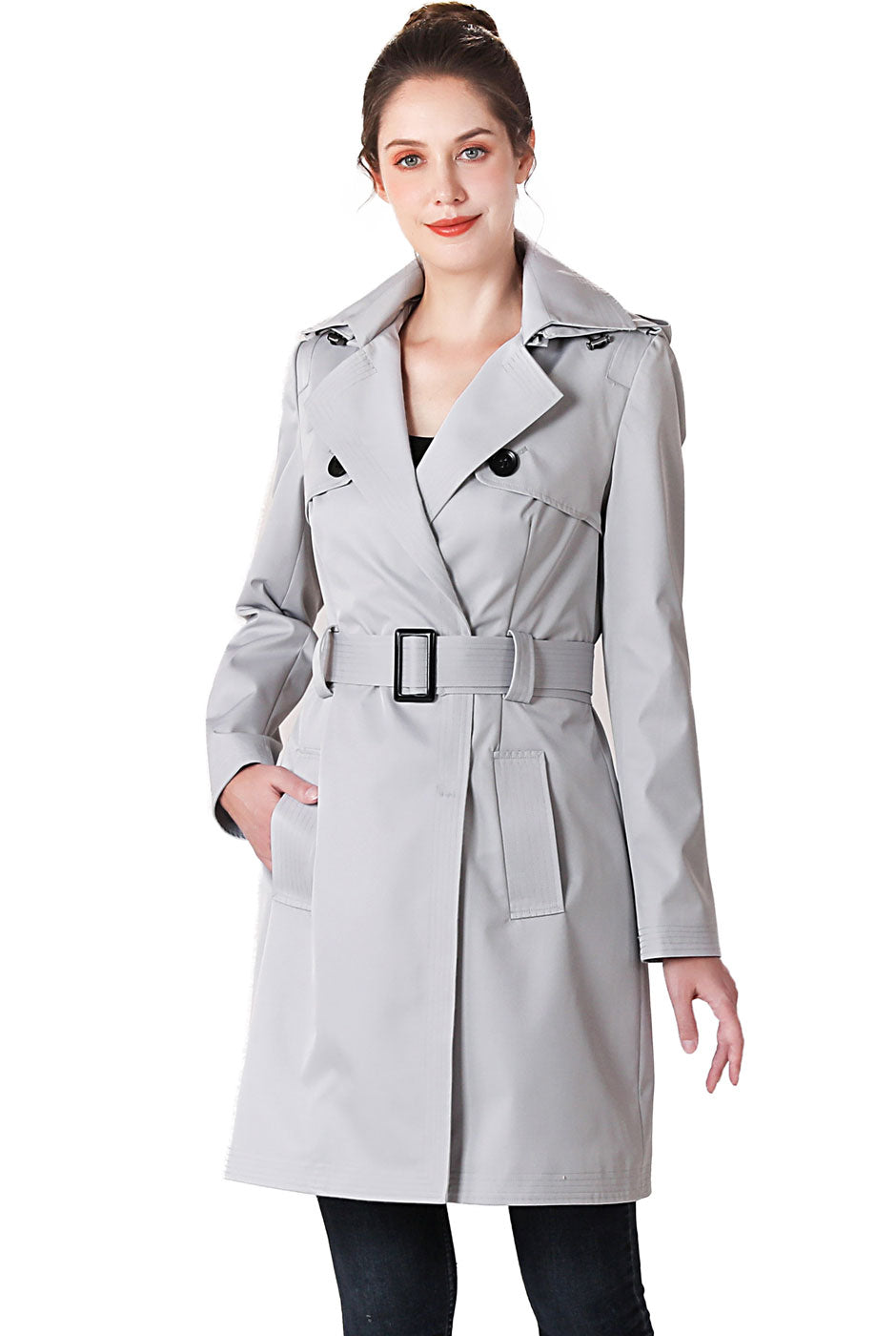 BGSD Women Gabby Waterproof Hooded Trench Coat