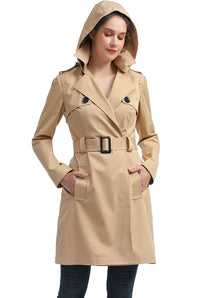 BGSD Women Gabby Waterproof Hooded Trench Coat