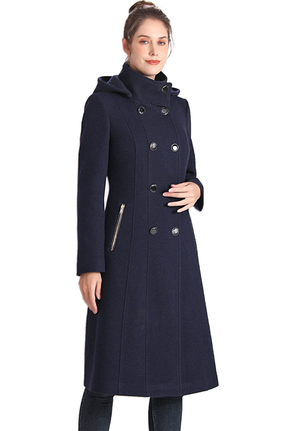 Stand collar women's sales coat