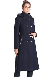 BGSD Women Ren Wool Stand Collar Walker Coat