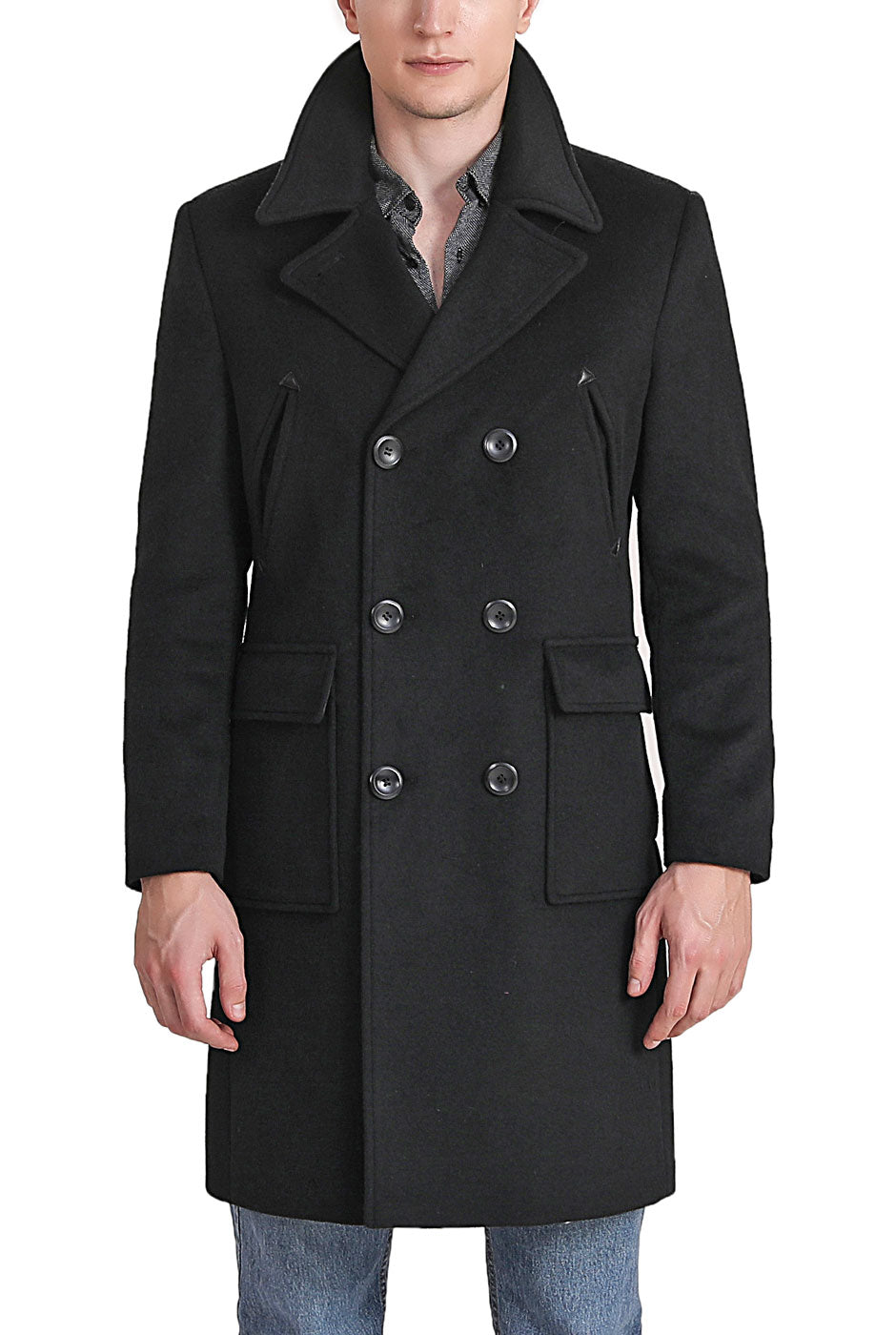 Landing Leathers Men Addison Wool Blend Pea Coat