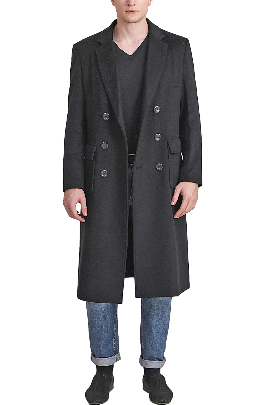 Landing Leathers Men Holmes Wool Blend Long Walking Coat