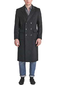 Landing Leathers Men Holmes Wool Blend Long Walking Coat