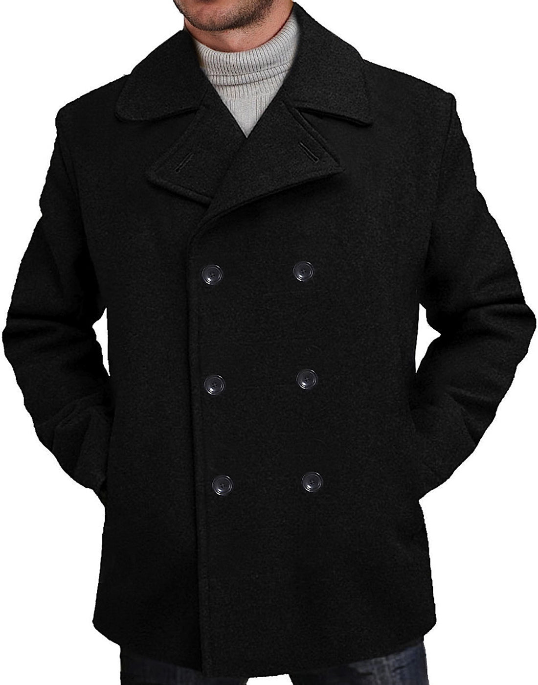 Big and tall hot sale men's pea coat