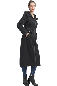 BGSD Women Zip-Out Lined Hooded Long Raincoat