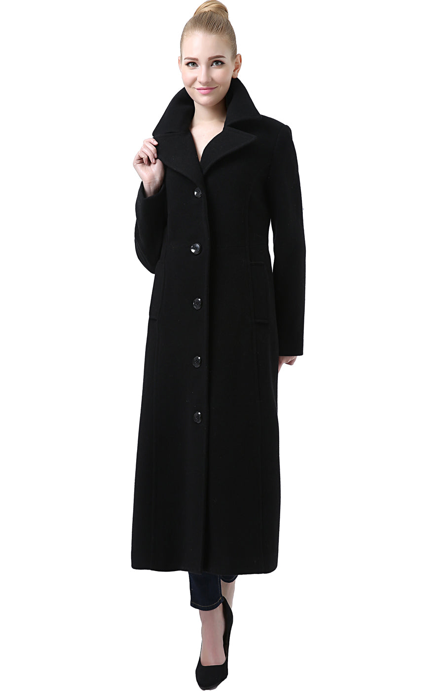 Womens black best sale walking coat