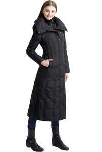 bgsd womens lacey water resistant hooded long down puffer coat