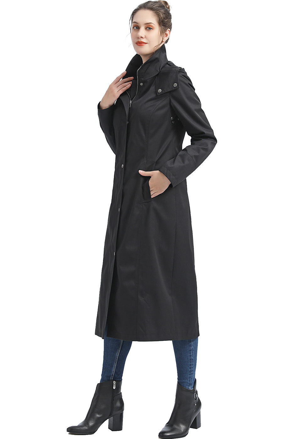 BGSD Women Kathy Waterproof Hooded Long Rain Coat