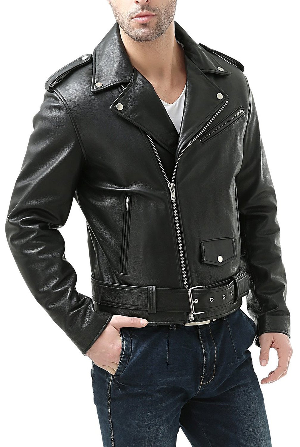 Top Genuine Leather Jacket Men | Logo Genuine Leather | Cowhide Leather  Jacket - Free - Aliexpress