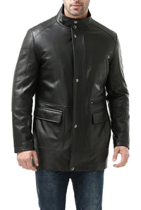 bgsd mens kyle new zealand lambskin leather car coat