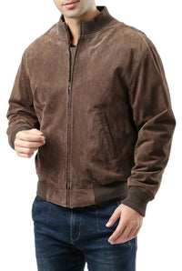 Landing Leathers Men WWII Suede Leather Tanker Jacket