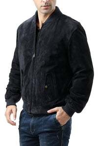 BGSD Men Urban Leather Bomber Jacket