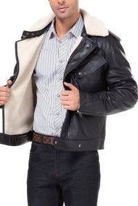 BGSD Men Grant New Zealand Lambskin Leather Motorcycle Jacket