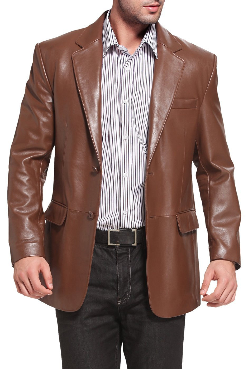 Mens leather blazers hot sale for sale